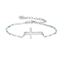 Heshpaws - Brazalete Cruz Religiosa De Plata De Ley