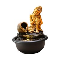 Bothyi - Fuente De Agua De Mesa, Figura Decorativa De Buda Para El Hogar, Oficina, Granja, Estilo C