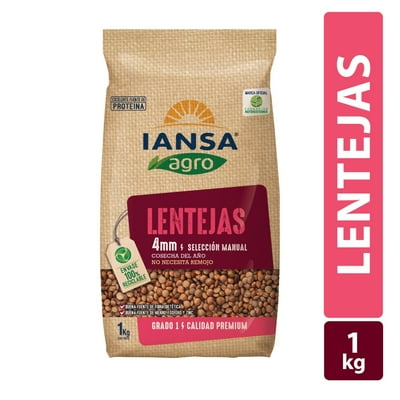 Lentejas 4Mm Bolsa 1 Kg Iansa Agro