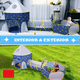 thumbnail image 4 of Carpa De Juegos Infantil Belug 3 En 1 Castillo Piscina Tunel Niños Azul, 4 of 5