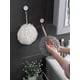 thumbnail image 2 of Juego de toallas de bola difusa de 2 en blanco y gris: seque sus manos al instante y de forma cómoda con este creativo juego de toallas de baño, toallas decorativas para baño, paquete de 2, 2 of 5