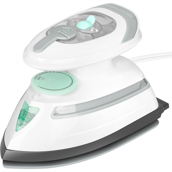Plancha a Vapor de Viaje BEAUTURAL Mini Dual Voltaje 420W Blanca