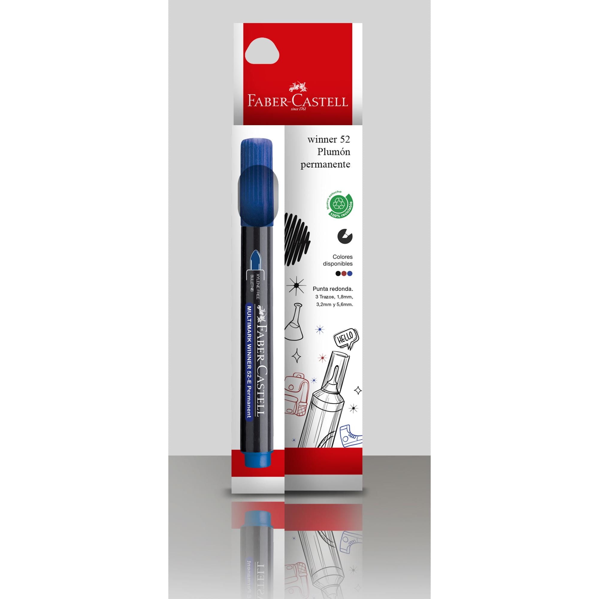 Marcador Permanete Azul Faber-Castell
