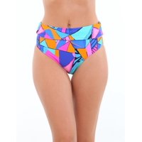 Samia - Bikini Calzón Pin Up Doble Uso Estampado Azul M