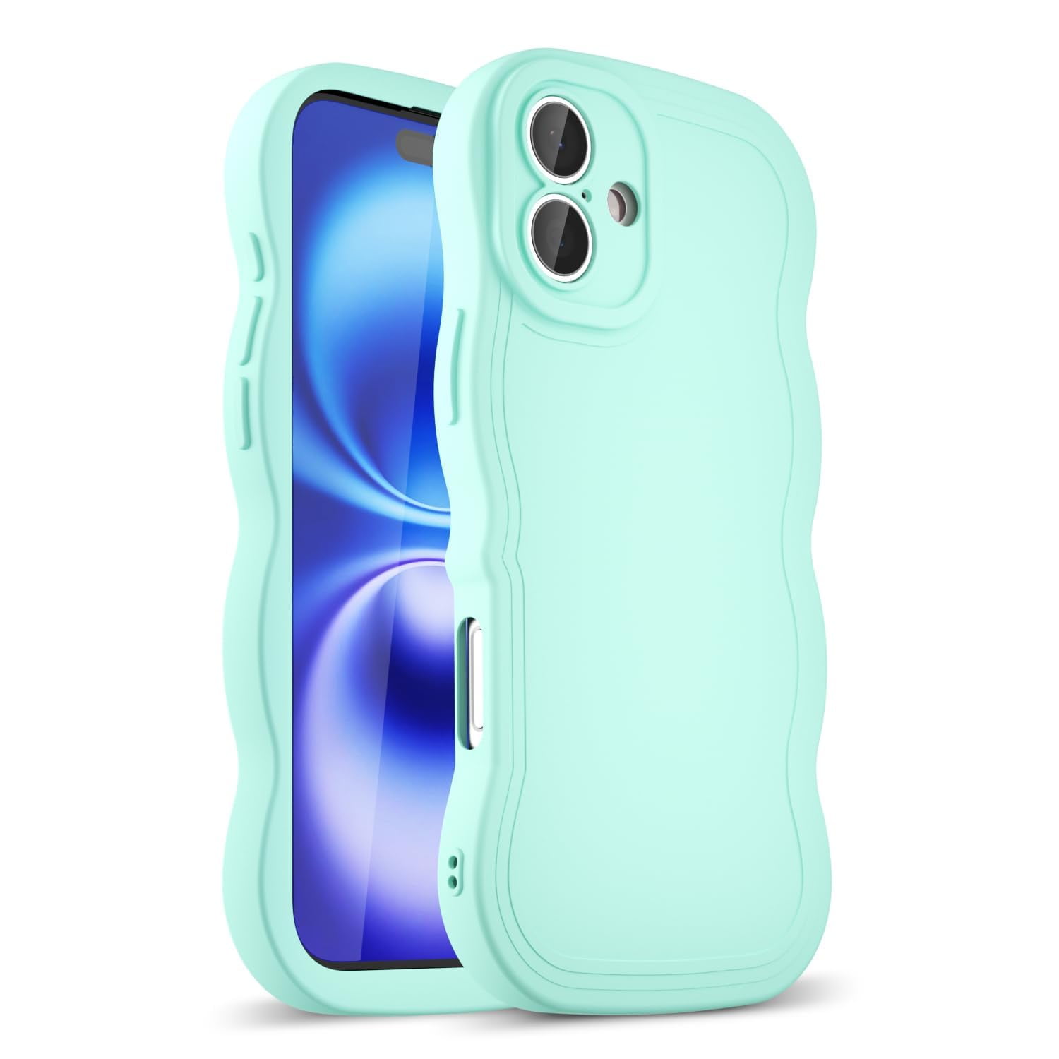 Funda De Silicona Femenina Loeoel Para Iphone 16 De 6.1 Pulgadas, Color Verde Menta