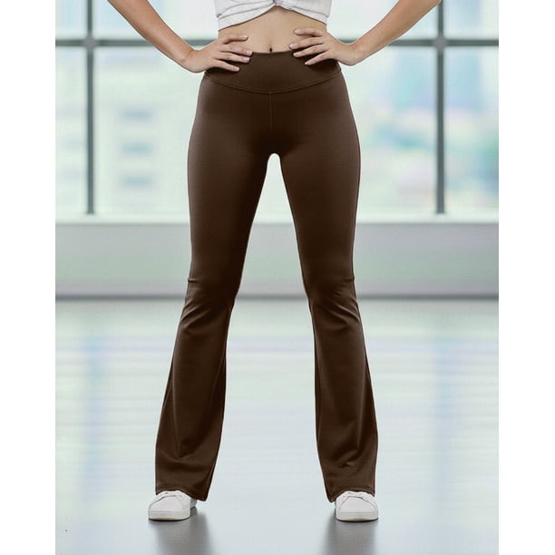 Calza Deportiva Mujer Flare Tiro Alto Elasticada Gym