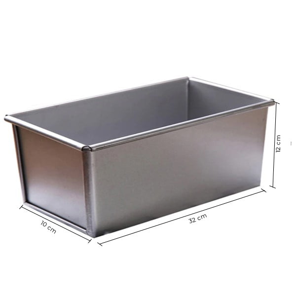 Molde De Pan Aluminio Con Tapa 32X10X12 Cm