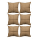 thumbnail image 3 of Pack 6 fundas de cojines almohada eco-cuero impermeable 43 cm color café, 3 of 3