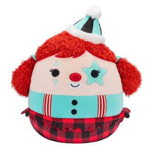 Payaso Eurídice Original De Peluche Squishmallows, 30 Cm, Con Estrella Verde Azulado