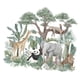thumbnail image 1 of Calcomanías De Pared De Animales Del Bosque, Pegatinas De Pared De PVC Para Sala De Juegos, Dormitorio De Niños, 1 of 5