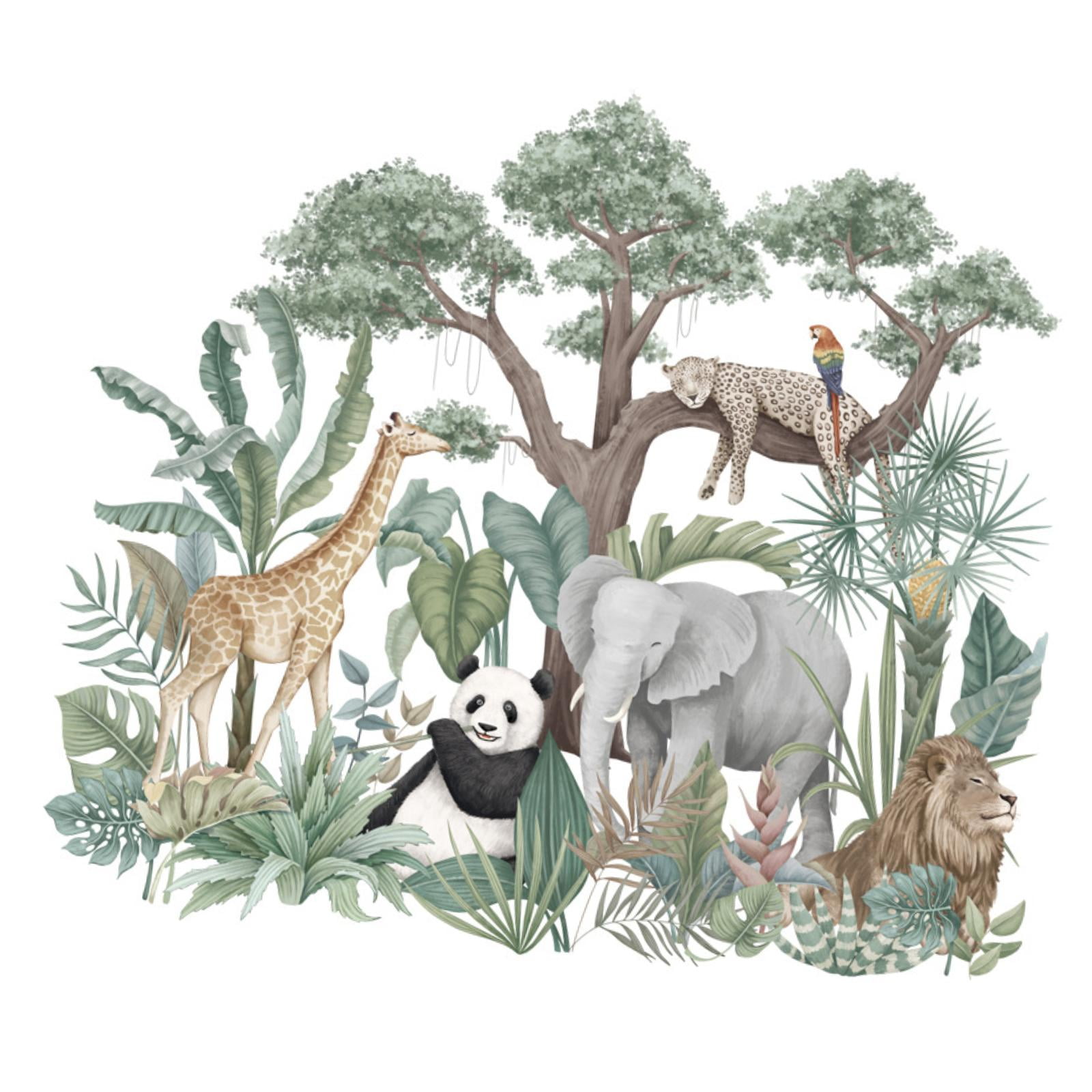 Bothyi - Calcomanías De Pared De Animales Del Bosque, Pegatinas De Pared De Pvc Para Sala De Juegos, Dormitorio De Niños