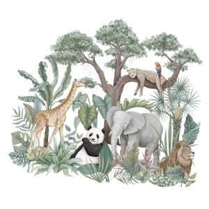 Bothyi - Calcomanías De Pared De Animales Del Bosque, Pegatinas De Pared De Pvc Para Sala De Juegos, Dormitorio De Niños