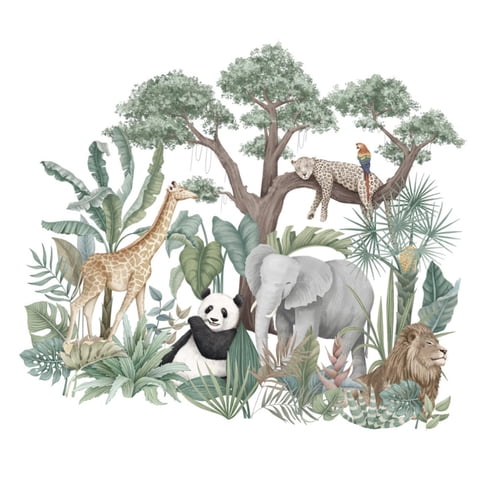 Bothyi - Calcomanías De Pared De Animales Del Bosque, Pegatinas De Pared De Pvc Para Sala De Juegos, Dormitorio De Niños