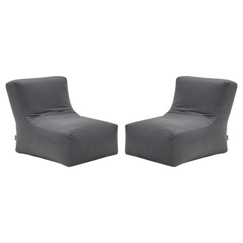 Bodevir - Set Pouf Tatto 1C Felpa Gris