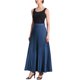 thumbnail image 2 of INSPIRE CHIC Falda Plisada para Mujer con Cintura Alta Elástica y Cinturón, Falda Maxi de Línea A Fluida L Azul Marino, 2 of 7