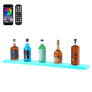 Expositor Vevor Para Botellas De Licor Con Iluminación Led, 1 Nivel, 100 Cm, Soporte De Pared