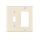 thumbnail image 1 of Placa de pared Leviton 80405-T, 2 elementos, diseño con forma de almendra, 1 of 1