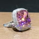 thumbnail image 3 of Elegant Big Pink Zirconia Wedding Ring for Bridal Party and Valentine's Day Gift, 3 of 3