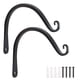 thumbnail image 1 of Ganchos de pared para colgar plantas, 20 cm, paquete de 2 unidades, Feed Garden, negros, 1 of 7
