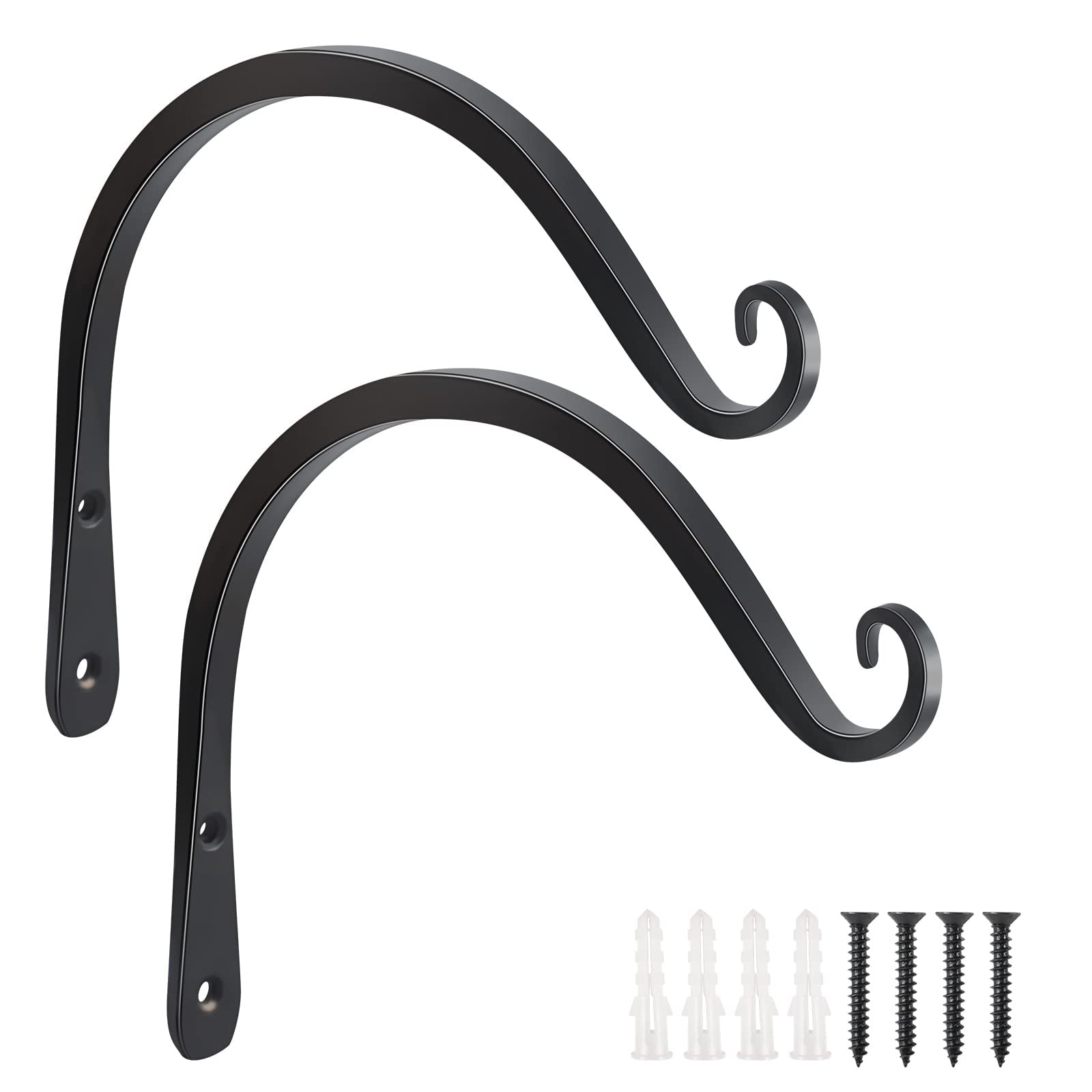 Ganchos De Pared Para Colgar Plantas, 20 Cm, Paquete De 2 Unidades, Feed Garden, Negros