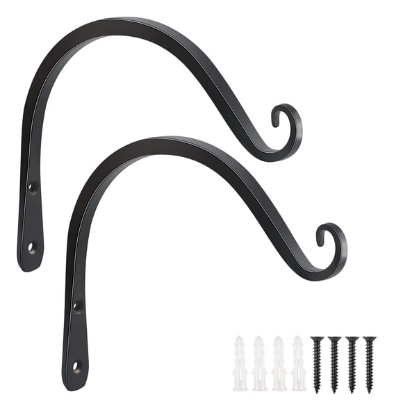 Ganchos de pared para colgar plantas, 20 cm, paquete de 2 unidades, Feed Garden, negros
