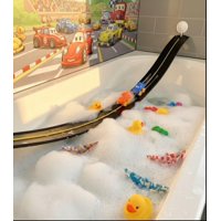 Juego De Juguetes De Baño Flxtrack Race Car Con Ventosa, 8 Piezas, 3 O Más