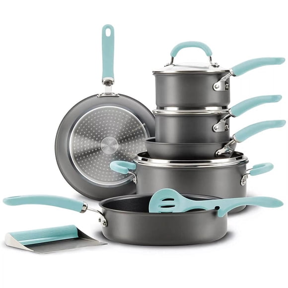 Juego De Utensilios De Cocina De Aluminio Anodizado Duro De 11 Piezas