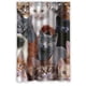 thumbnail image 1 of Cortina de ducha con diseño de gatos y ganchos (48 x 72 pulgadas), 1 of 3