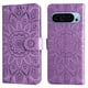thumbnail image 4 of Funda tipo cartera FOXDOCK para Google Pixel 9 , diseño girasol en relieve, cuero PU, cierre magnético, soporte y tarjetero, 4 of 5