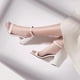thumbnail image 5 of Sandalias Dream Pairs Chunk de tacón bajo para mujer, talla 8, color blanco, 5 of 6