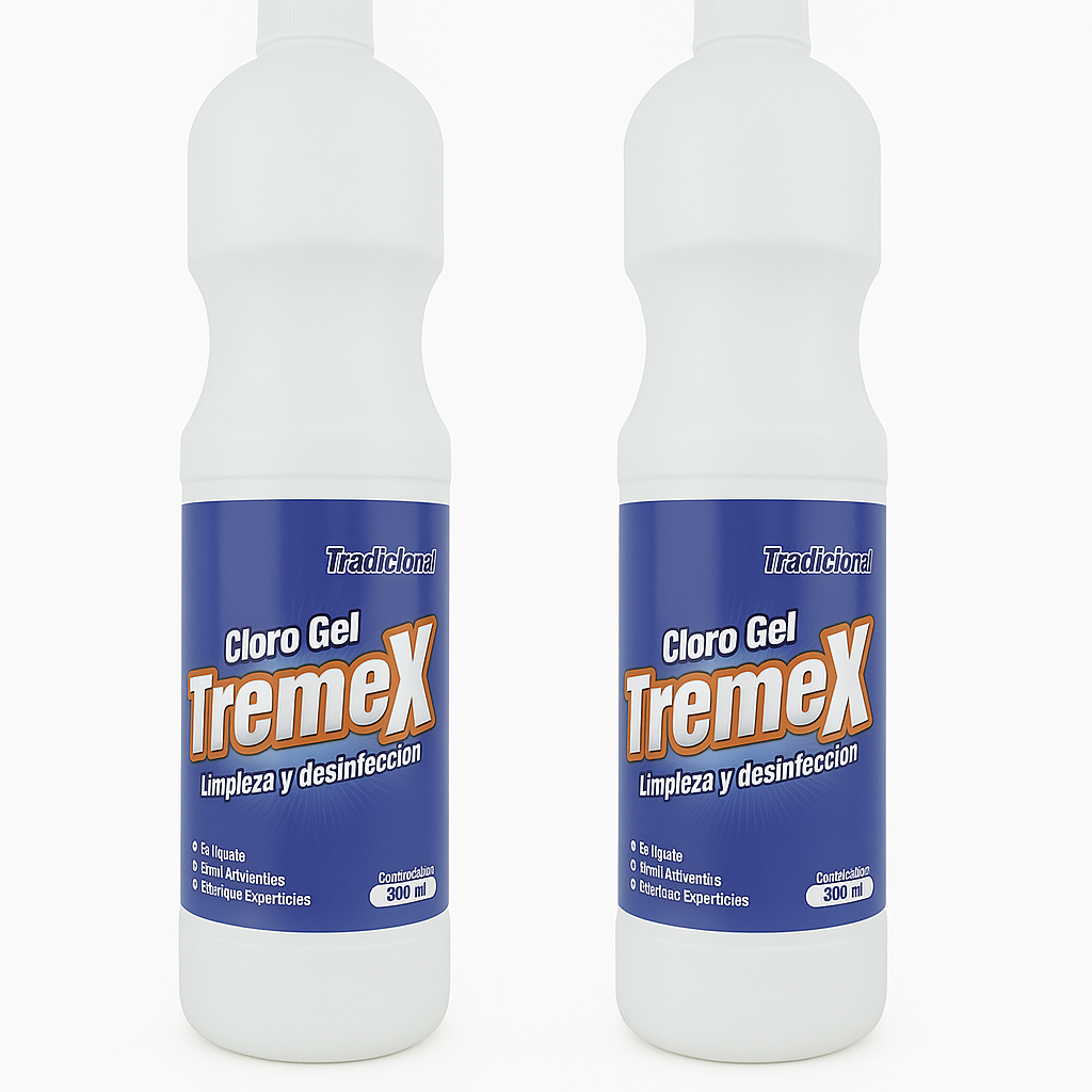 Pack 2 X Cloro Gel Tremex Tradicional 900 Ml – Potenciando La Higiene Del Hogar Con Excelencia
