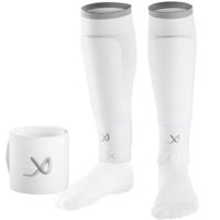 Mangas Para Espinilleras De Fútbol Lux Sports Grandes Blancas Con Dualgrip