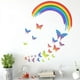 thumbnail image 3 of 1pc Colorful Rainbow Butterfly Wall Sticker Bedroom Living Room Wall Decoration Sticker, 3 of 4