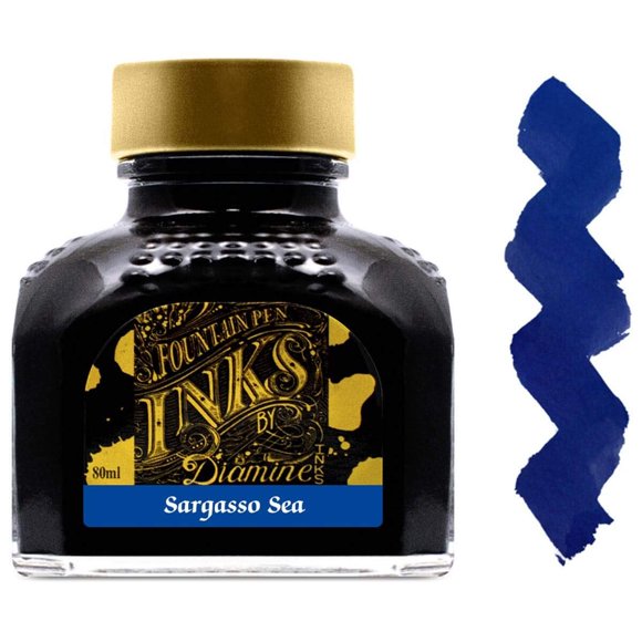 Tinta Diamine Sargasso Sea 80 ml embotellada