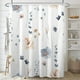 thumbnail image 1 of Transform Your Bathroom with our Botanical Watercolor Floral Shower Curtain Set - Includes 12 Hooks for Easy Installation!, 1 of 5