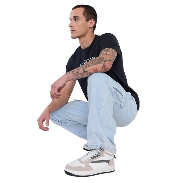 Jeans Hombre Parachute Fit Cargo Azul Claro Corona
