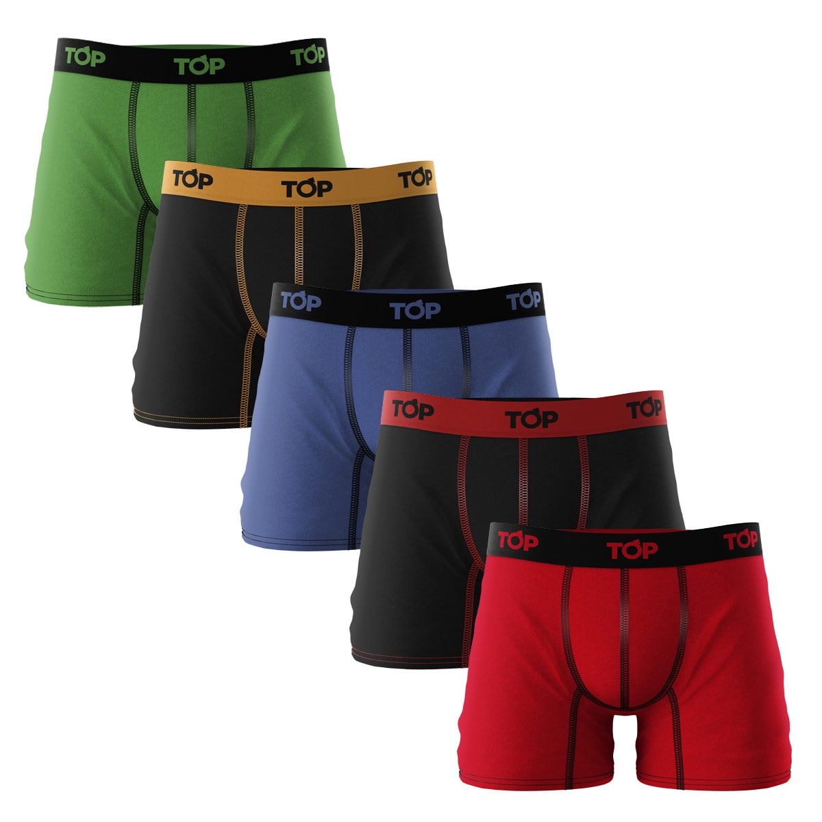 Top - Pack 5 Boxer Medio Algodón C7