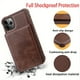 thumbnail image 3 of Leather Magnetic Wallet Case for iPhone 12/12 Pro - Shockproof, Credit Card Holder, Screen Protector & Kickstand Included!, 3 of 3