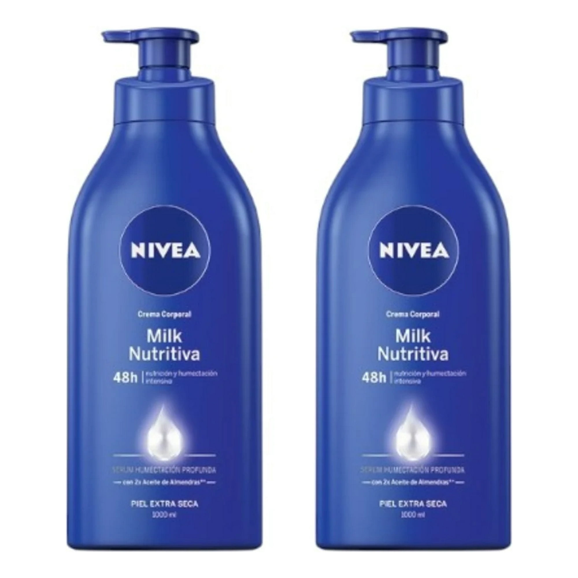 Nivea Crema Corporal Milk Para Piel Seca 1000ml X2