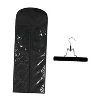 Ioensy - Bolsa Para Extensiones De Cabello A Prueba De Polvo De 31,5 Pulgadas De Largo Para Viajes, Hogar, Salón, Color Negro