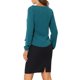thumbnail image 3 of INSPIRE CHIC Blusa de Manga Larga con Cuello Volante para el Día de San Valentín de Regreso a Clases para Mujer L Azul Pavo Real-Puntos, 3 of 6