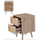 thumbnail image 1 of Pack 2 Veladores Wood Brown 2 Cajones Y Rattan - Mesa De Noche, 1 of 3