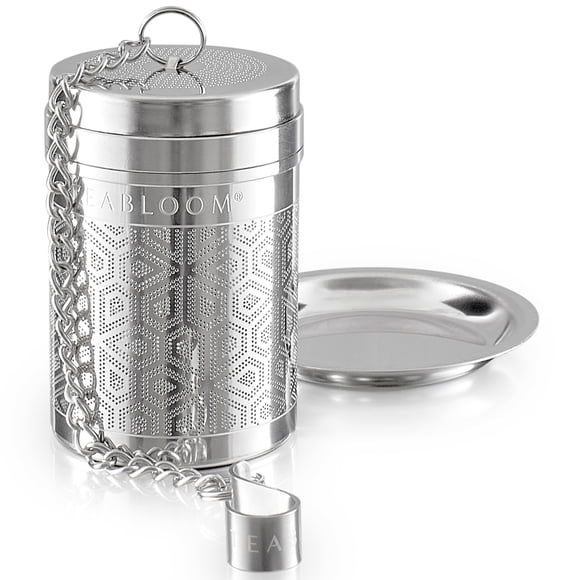 Infusor de té Teabloom de acero inoxidable, pequeño, diseño geométrico