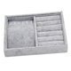 thumbnail image 3 of Caja De Bandeja De Exhibición De Joyería Apilable De Terciopelo Gris Para La Tira De Joyería, 3 of 5