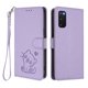 thumbnail image 1 of Funda de Gato tipo Libro para Samsung Galaxy S20 FE, Lila Claro, 1 of 6