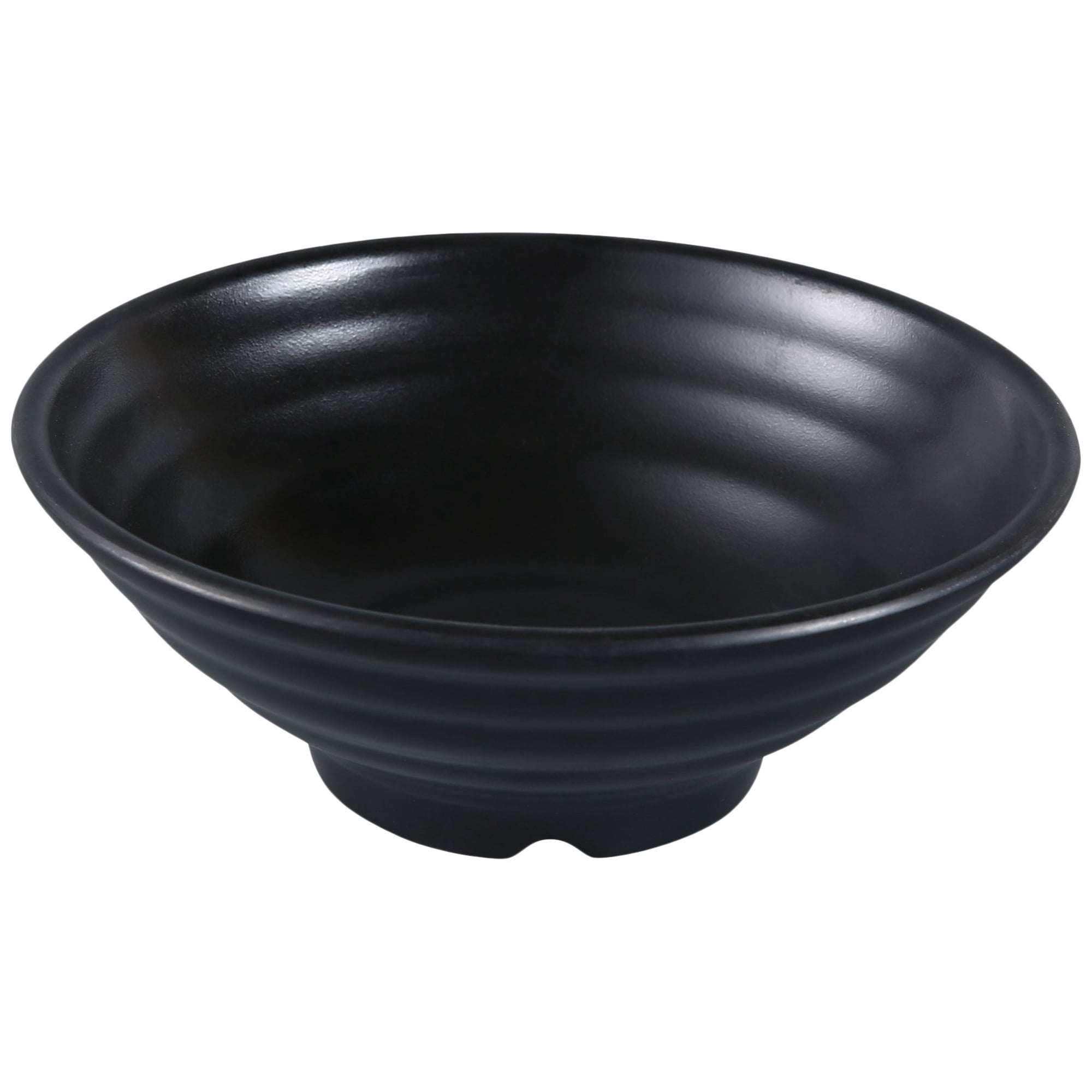 Tazón Yanco Black Pearl-2 De Melamina Negra Con Capacidad Para 1,4 Litros, Paquete De 24