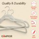 thumbnail image 4 of Perchas de terciopelo Campior Ivory, paquete de 10 unidades, 5 kg de capacidad, 4 of 7