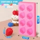 thumbnail image 2 of Molde para hornear fresas - Molde de silicona hecho a mano para hornear dulces y gelatinas - Molde de fresas para cupcakes infantiles - Molde de silicona de fresa para fondant para decoración de bizco, 2 of 7