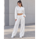 thumbnail image 1 of Conjunto Deportivo Mujer Chaqueta Crop Cierre Y Pantalón Palazzo, 1 of 5