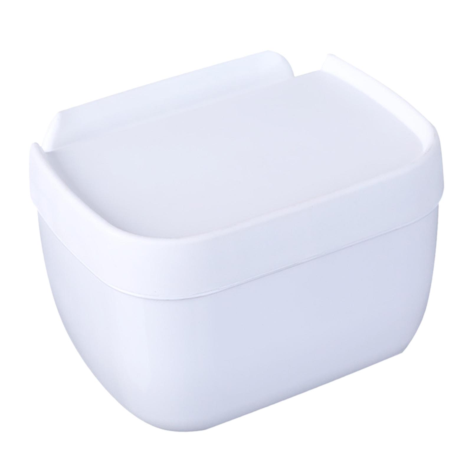 Bothyi - Soporte De Papel Higiénico Montado En La Pared Con Estante Impermeable Para Baño Cocina Blanco